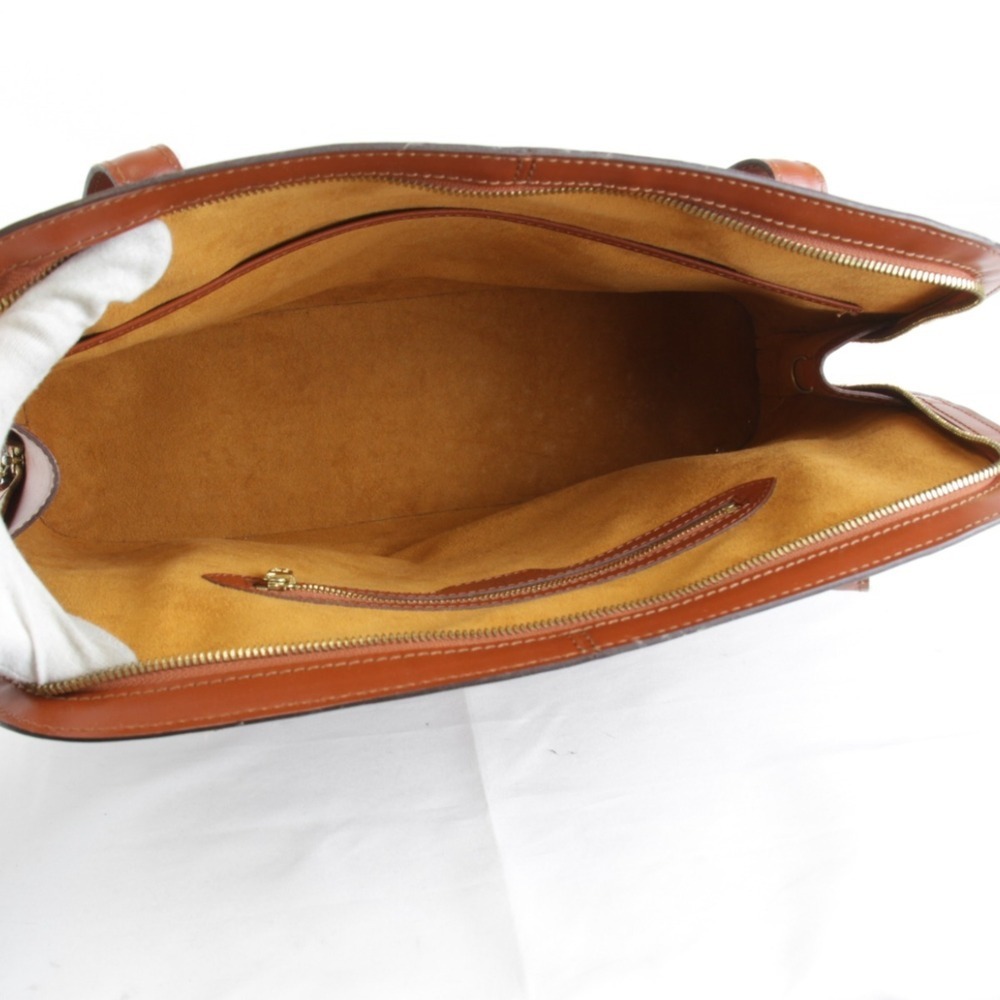 LOUIS VUITTON Authentic Brown Leather Tote Bag - Picture 7 of 10